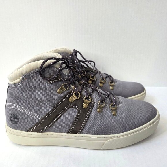 Timberland Boots Mens 10.5 Gray Dauset Hiker Canvas Chukka Ankle Casual Shoes main image 4
